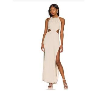 fitted lace wedding dress Bruna Strapless White Maxi Dress main image 1